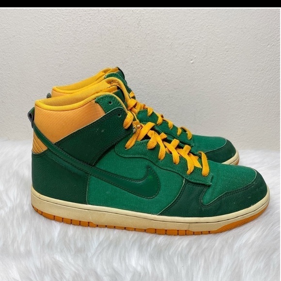 Nike Other - Nike Sneakers Dunk High Tops Gorge Green Orange